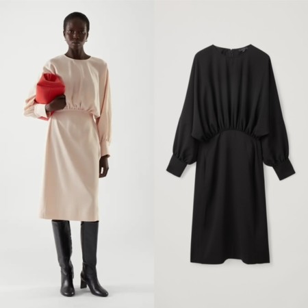 COS STORES - GATHERED MIDI DRESS Sale ...